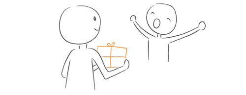how to receive a gift- If the situation is right for you to give something back AND/OR are capable to do so...then gift something back, otherwise, it best for you to rejoice and move on with your day